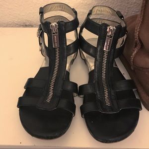MK Navy Gladiator Sandals